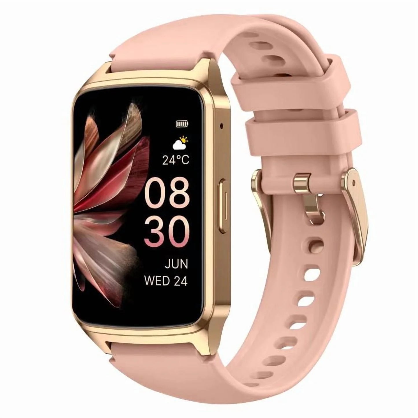 Fitness Tracker Smart Watch for Women Men Make/Answer Calls with Fitness and Wellness Tracking 100+ Sports Modes Step Calorie Counter IP68 Waterproof Fits for Android and Iphone, Pink