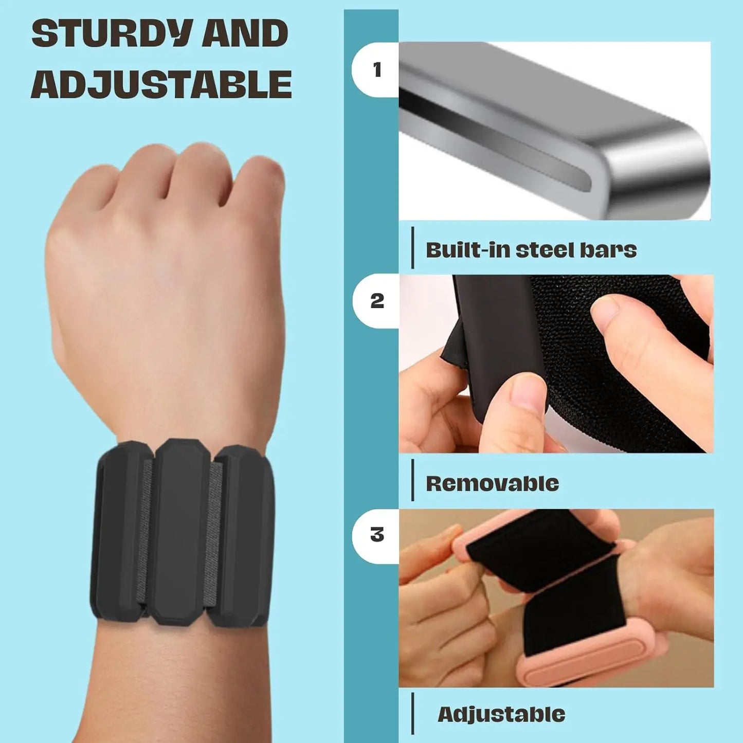 Adjustable Wrist & Ankle Weights Bangles
