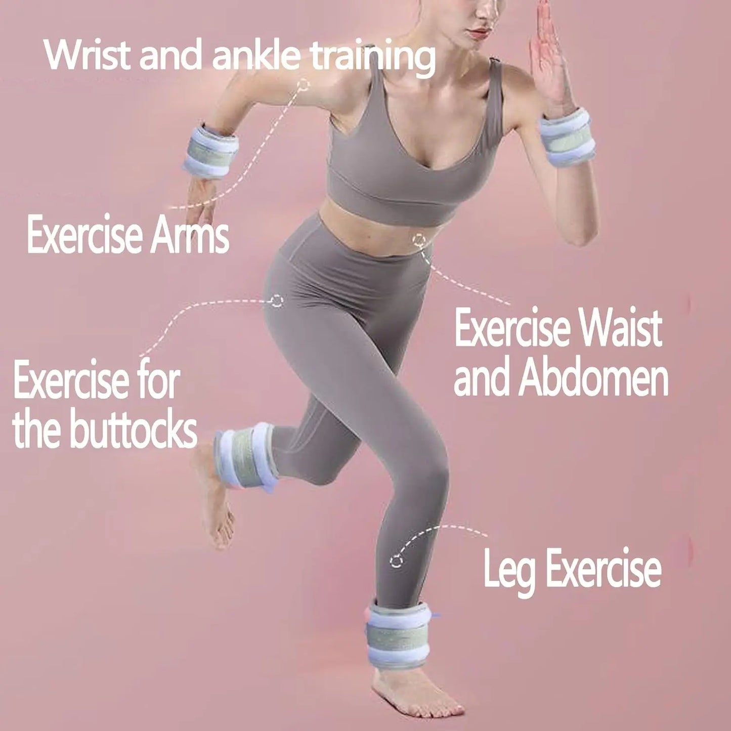 Wrist & Ankle Weights Sandbags (0.25KG / 0.5KG / 0.75KG)