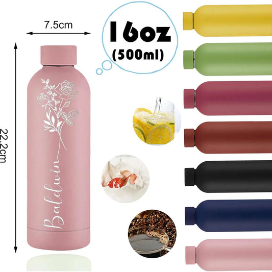 Custom Personalized Stainless Steel Insulated Tumbler Water Bottle